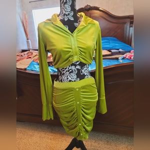 Fashion nova long sleeve skirt set